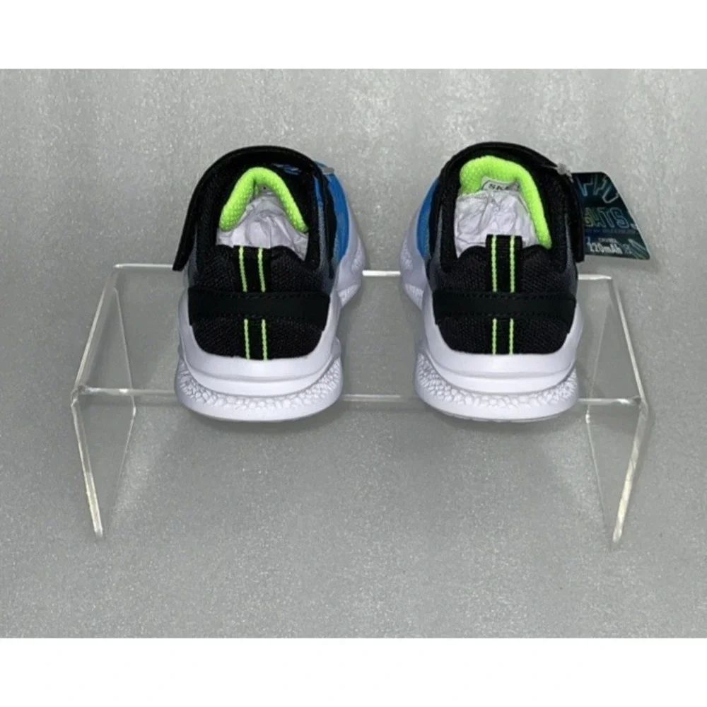 S Lights By Skechers Meteor‎ Krendox Sneakers Stretch Laces Toddler Boy Size 5